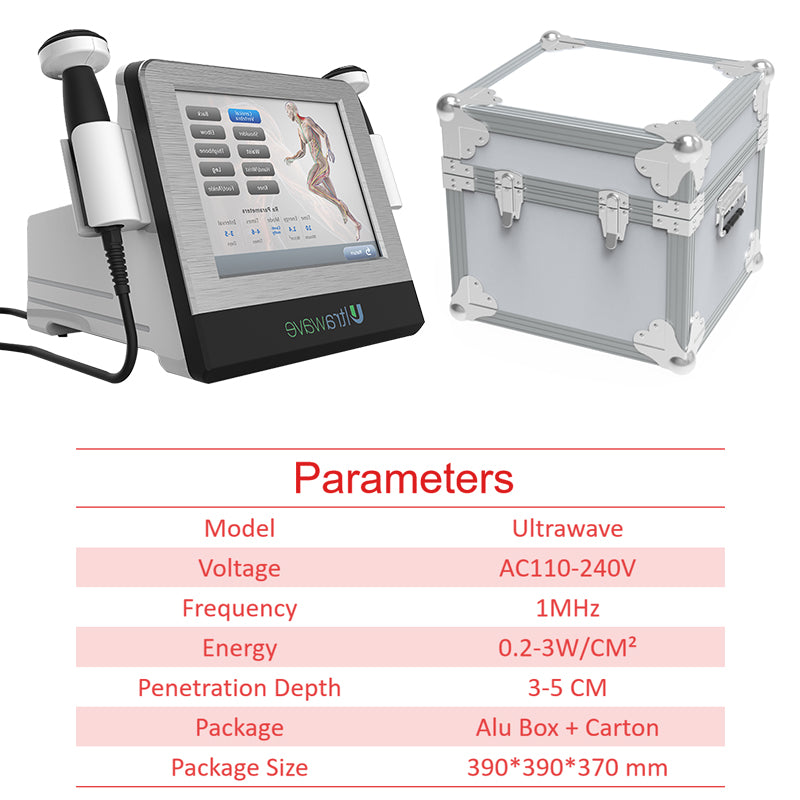 Ultrawave 2 Handles Ultrasound Shockwave New Ultrasonic Physical Therapy Equipment Ultrawave Therapy