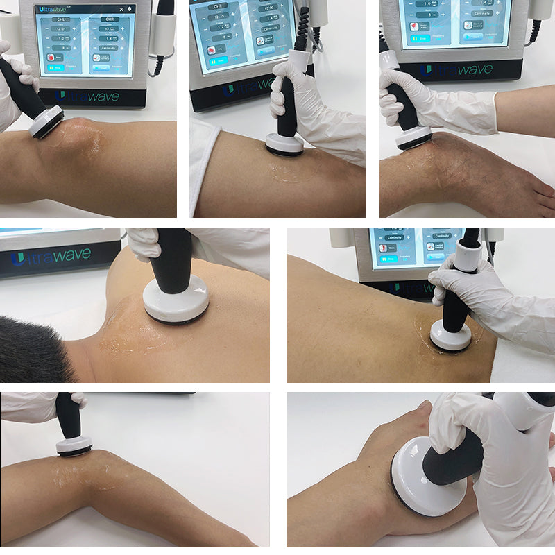 Ultrawave 2 Handles Ultrasound Shockwave New Ultrasonic Physical Therapy Equipment Ultrawave Therapy