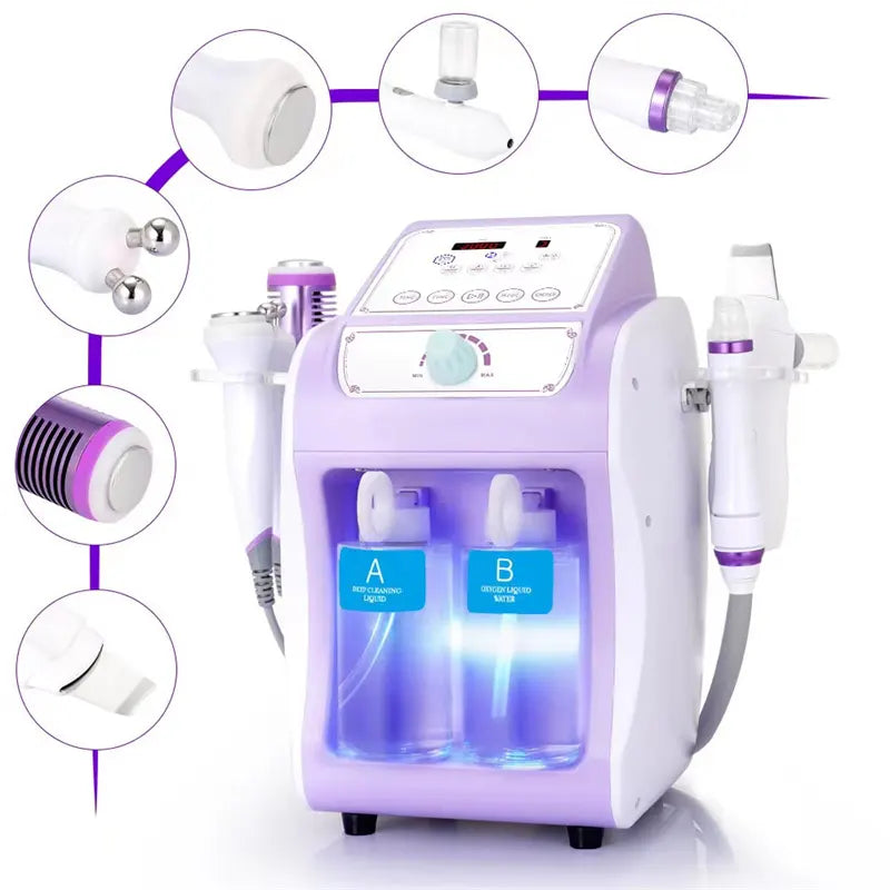 Multifunctional Hydrogen Oxygen Facial Machine Microcurrent Hot Cold Skin Care Hydra-Dermabrasion Facial Beauty Machine