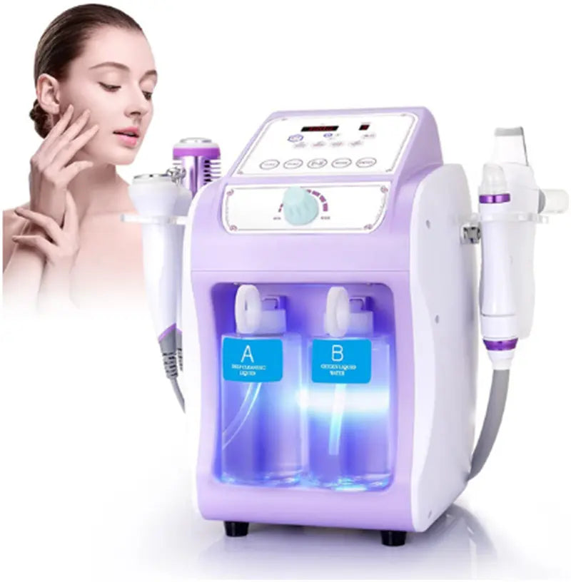 Multifunctional Hydrogen Oxygen Facial Machine Microcurrent Hot Cold Skin Care Hydra-Dermabrasion Facial Beauty Machine