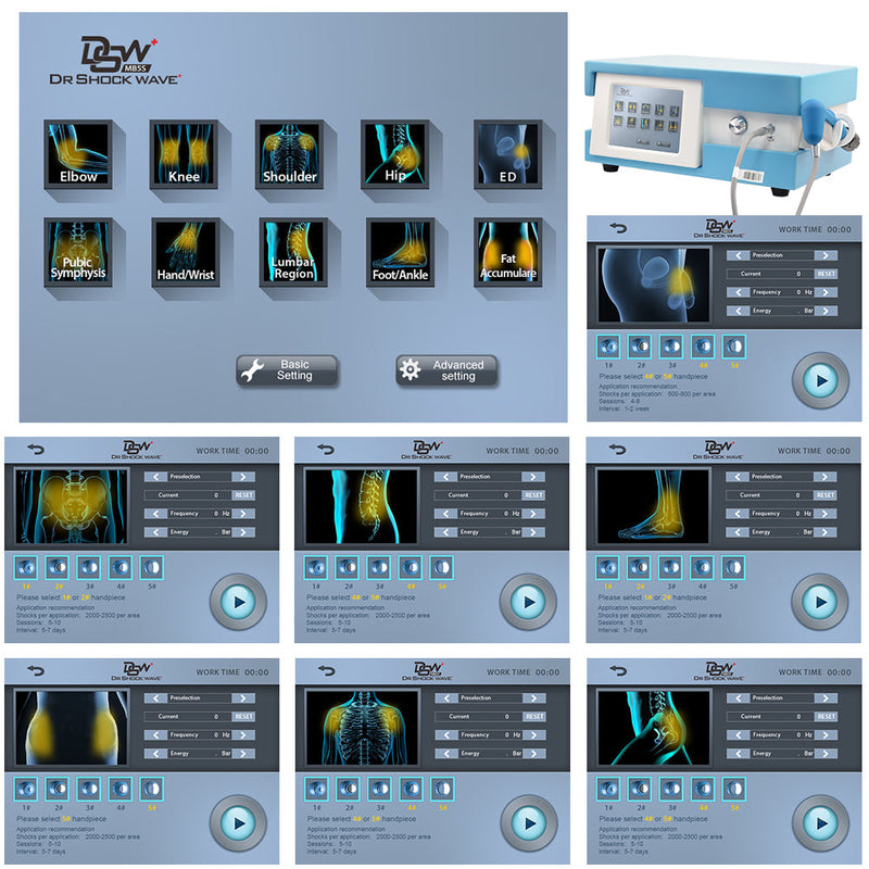 SW24 shock wave acoustic extracorporeal shock wave bullet ultrasound therapy machine