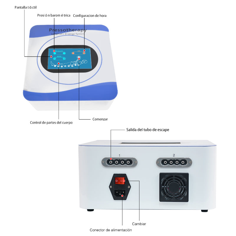 Máquina de tratamiento de recuperación muscular deportiva CE, masajeador de presoterapia para piernas, Piernas, presoterapia para el hogar, drenaje linfático