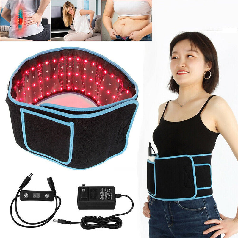 2IN1 Red LED Light Therapy Waist Wrap Belt Pain Relief Laser Slimming Body Care