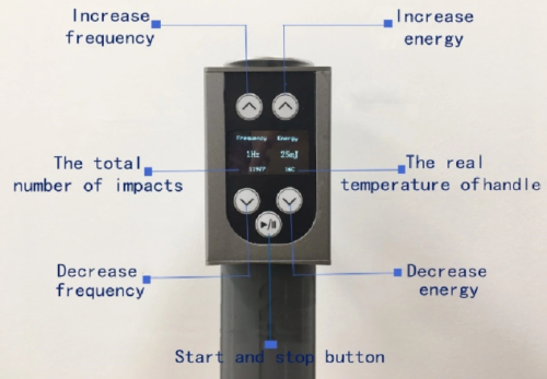 Double Handles Shock Wave Air Pressure Shockwave Body Massage For Pain Relief